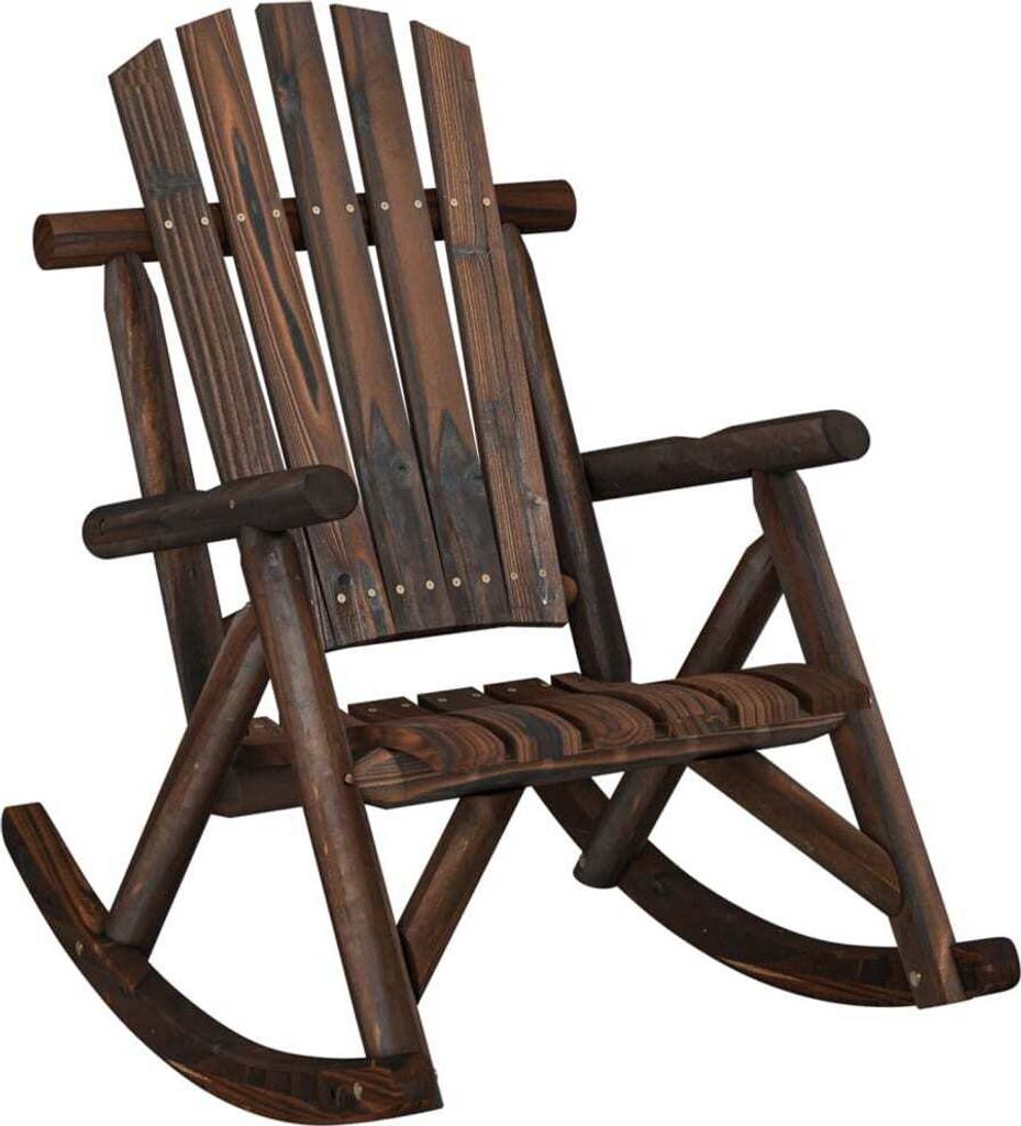 Garten-Schaukelstuhl 69x96x101 cm Massivholz Fichte