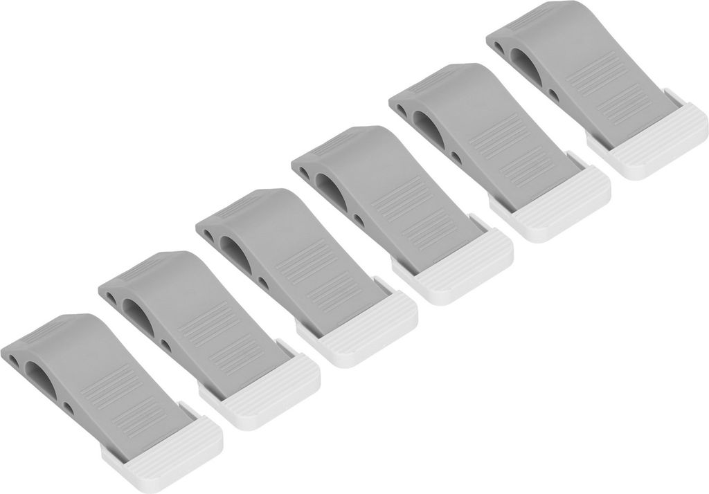 6pcs Türstopper grau Loch frei Installation Geräuschunterdrückung TPR Material Compact Türscharnier Stopper für Haus