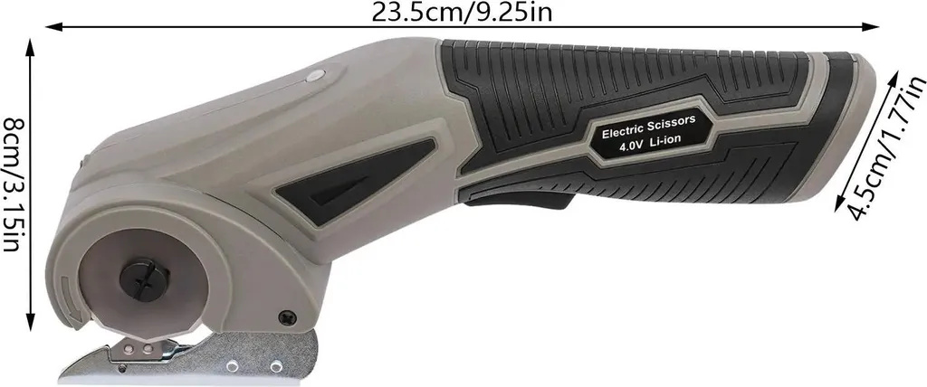 Ciseaux électriques USB Li-Ion compacts 250 tr/min pour bricolage Noir