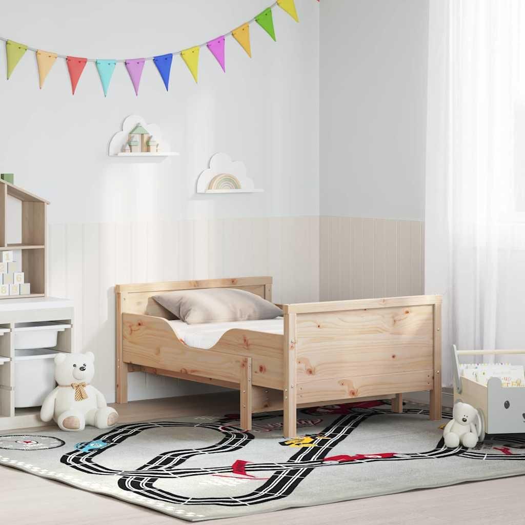 Langlebige Bettrahmen mit Matratze Braun 80 x 200cm Massives Kiefernholz - Möbel560736 - Klassische BettenJugendbett Tagesbett