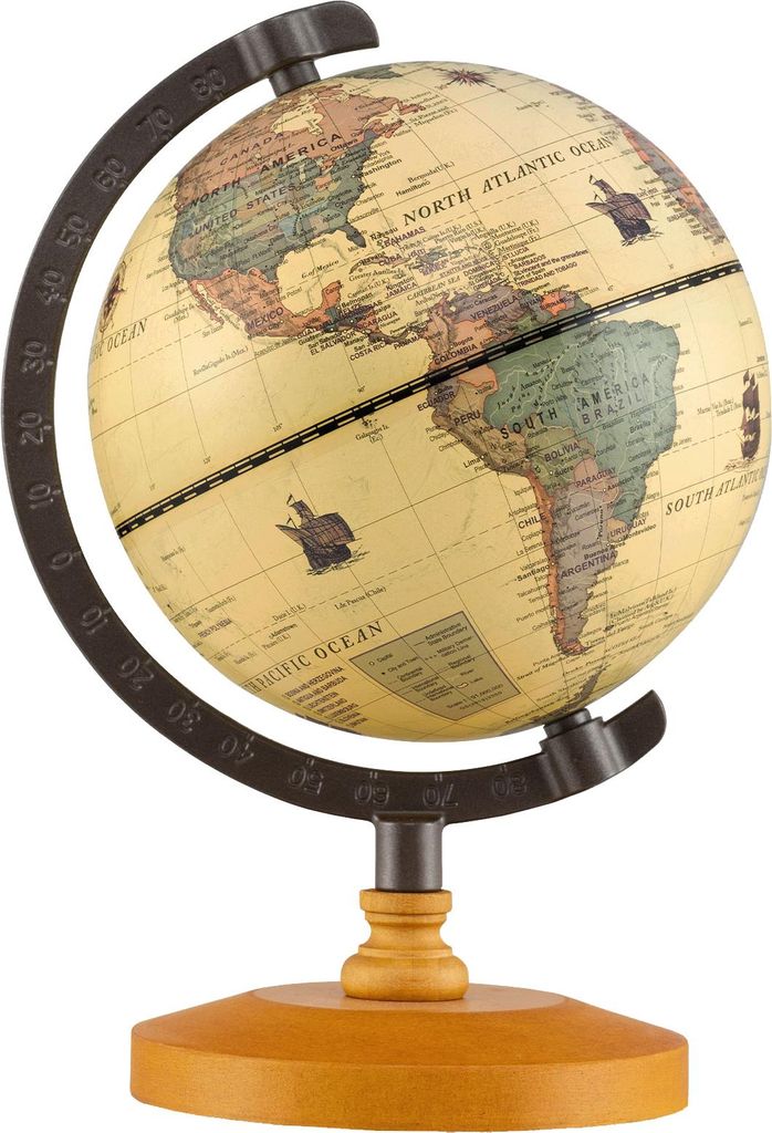 COSTWAY 14cm glóbus, anglická mapa, otočný o 360°, glóbus s Obrázok produktu 