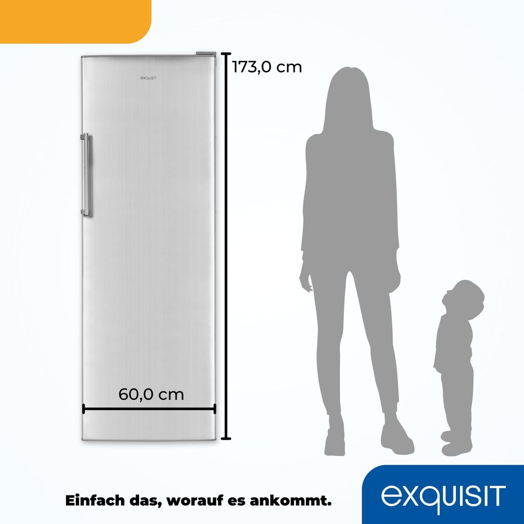 Exquisit Vollraumkühlschrank KS350-V-H-040E inoxlook | Produktbild 6