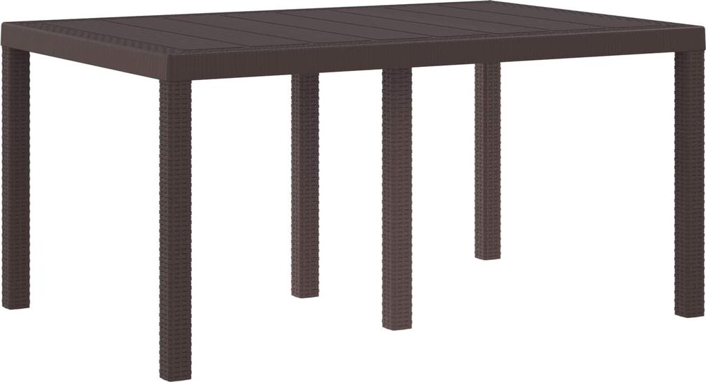 Gartentisch Braun 150 x 100 x 73 cm Poly-Rattan