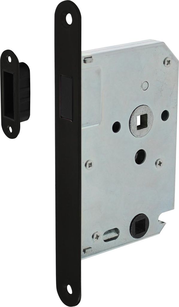 Magnetische Schlösser WC-Schloss mit schwarzer Frontplatte WC63 - Pro Stück