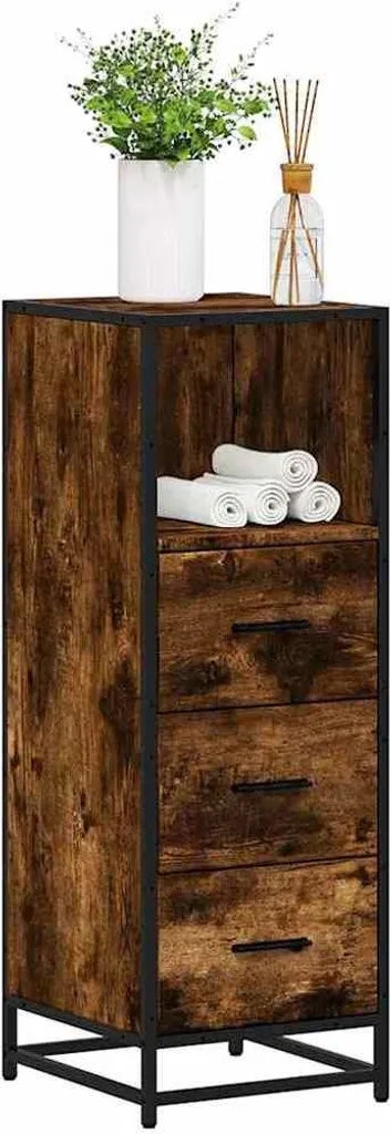 Colonna Bagno Salvaspazio Maison Exclusive 35cm Rovere Fumé