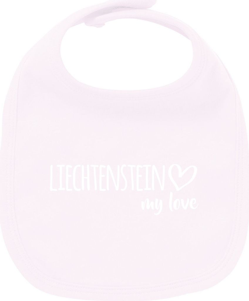 Huuraa Unisex Babylatz Liechtenstein my love Geschenk Babypink Baumwolle Liechtenstein Mitbringsel
