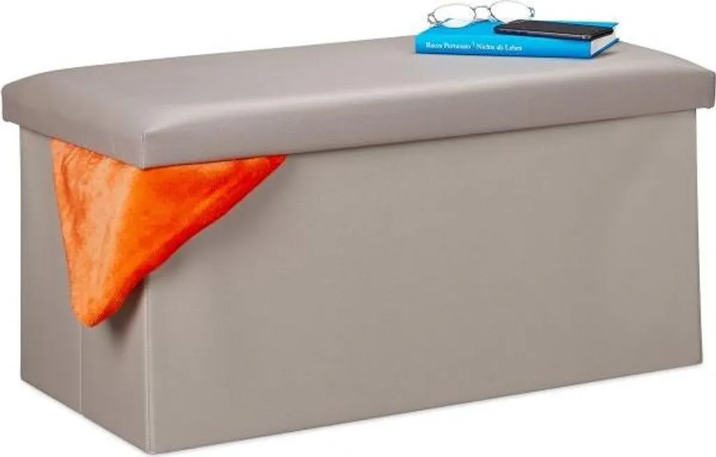 Banc en cuir artificiel blanc capitonné - Pieds chromés luxe Style Royal