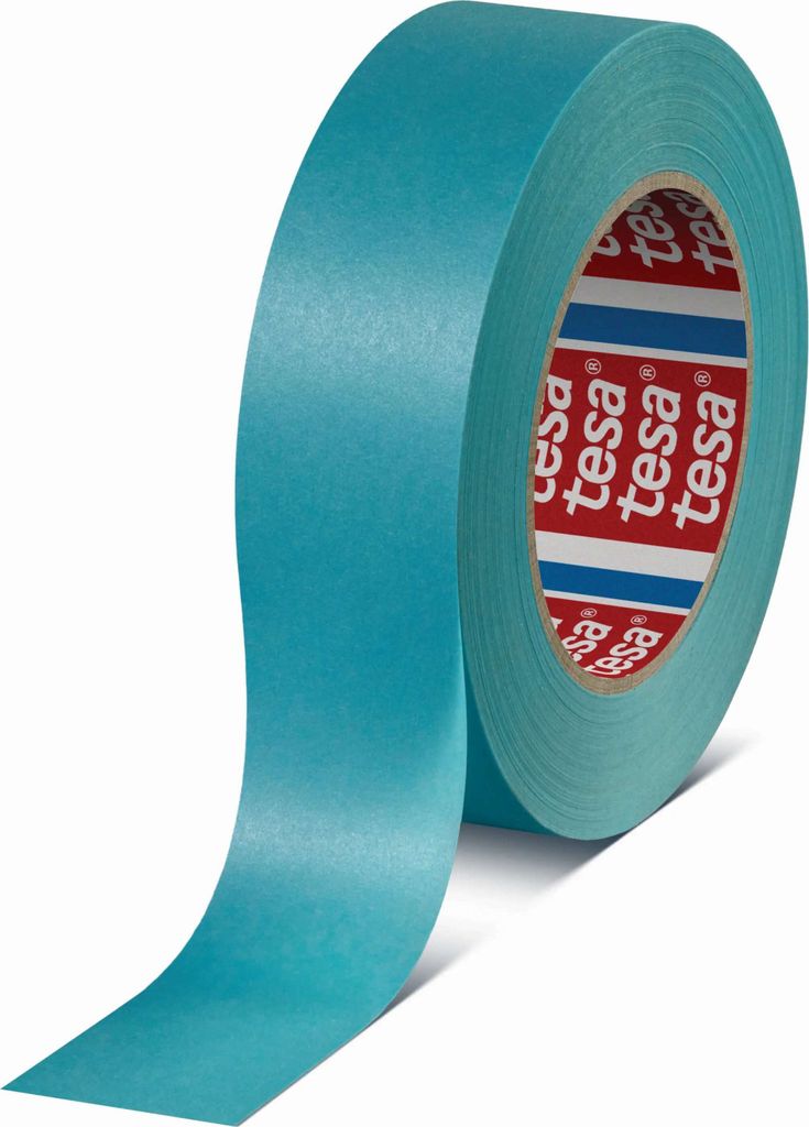 tesa krepp 4438 12 Wochen UV Oberflächenschutzband, 50 m x 38 mm, blau