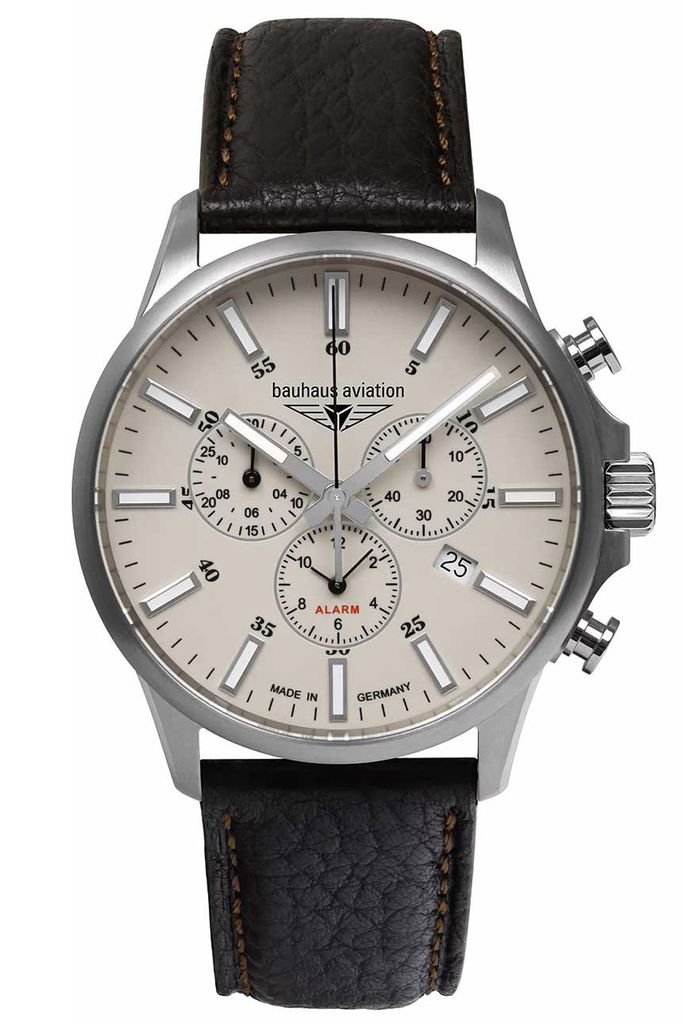 Bauhaus 2880-5 Herrenuhr Aviation Chrono Titanium 42mm 10ATM