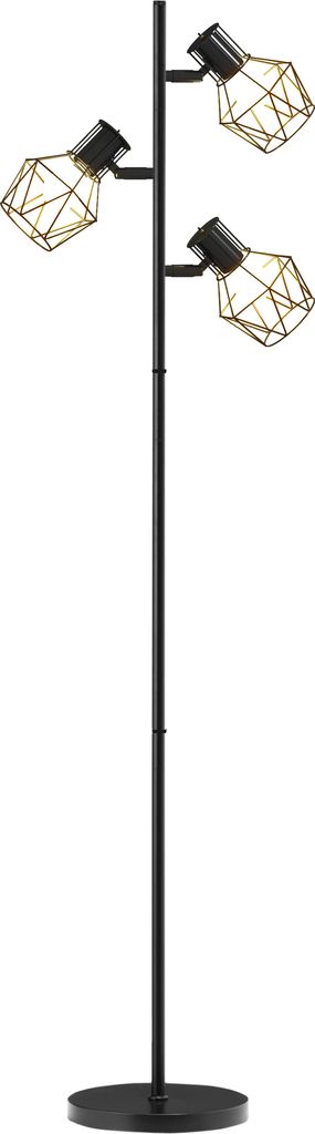 Lampa podłogowa HOMCOM, lampa podłogowa z 3 gniazdami E27, Zdjęcie produktu 