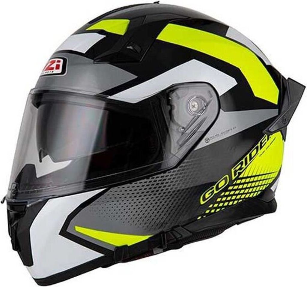 Nzi Go Rider Stream Quadri Integralhelm Schwarz XL Schwarz XL
