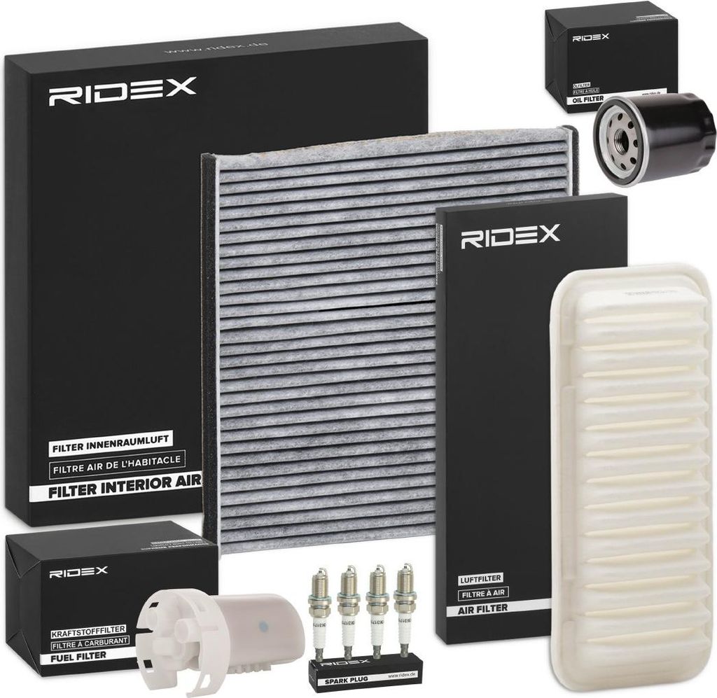RIDEX Inspektionspaket Filterset für TOYOTA Yaris Schrägheck (P1) Yaris Verso (P2)