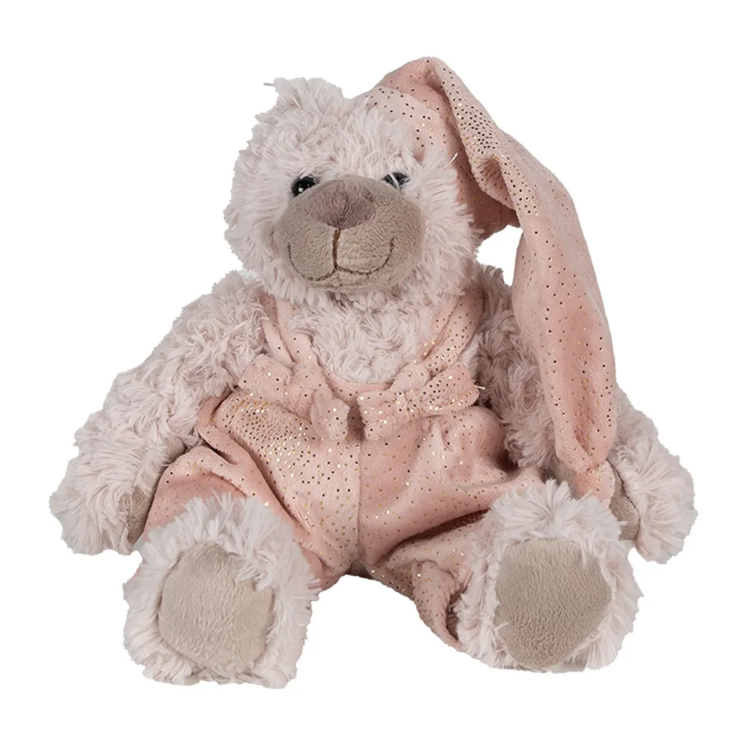 Ours câlin rose 22 cm Clayre & Eef - Cadeau de naissance et doudou