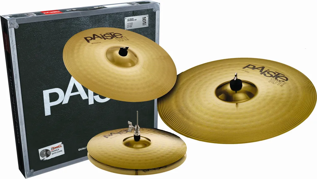 Paiste 101 Brass Standard Set Pack de Cymbales 14/16/20 pour Batterie
