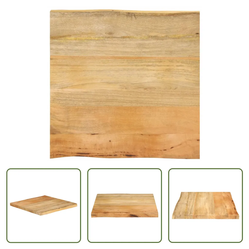 Crea il tuo Tavolo DIY: Piano in Mango Massiccio 60x60 Bordo Vivo