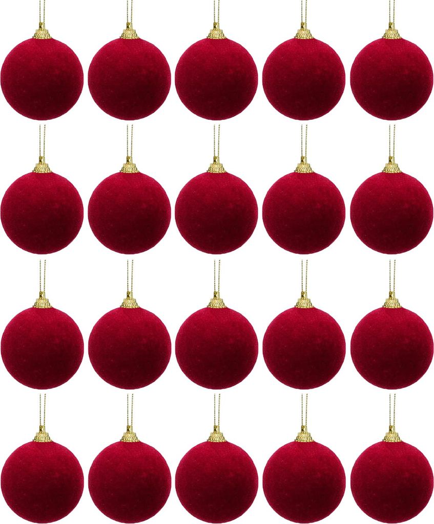 10/20 Stück Samt-Weihnachtskugeln zum Aufhängen am Weihnachtsbaum mit Schleife – ideal für Hochzeiten, Geburtstage und als Weihnachtsdekoration.