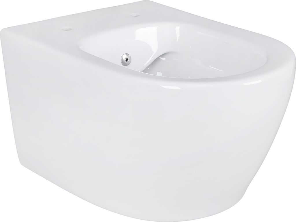 Spülrandloses Wand Hänge WC mit Taharet/Bidet/Dusch-WC Funktion Weiß Hygienedusche