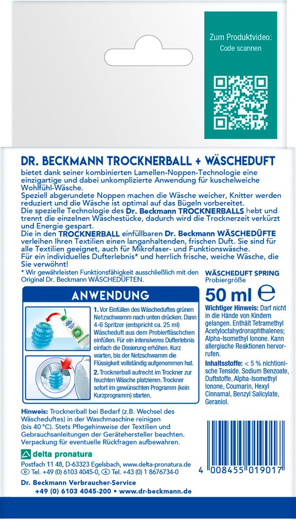 Dr.Beckmann Dryer Ball & Laundry Fragrance Spring 50ml Obrázok produktu 
