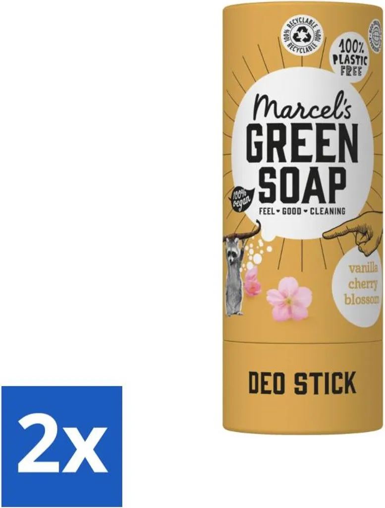 Marcel's Green Soap Deodorante Stick Vaniglia 2 Pezzi - Confezione Risparmio