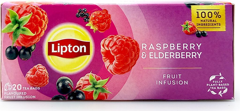 Lipton Früchtetee Himbeere & Holunderbeere, 20er Pack Produktbild 
