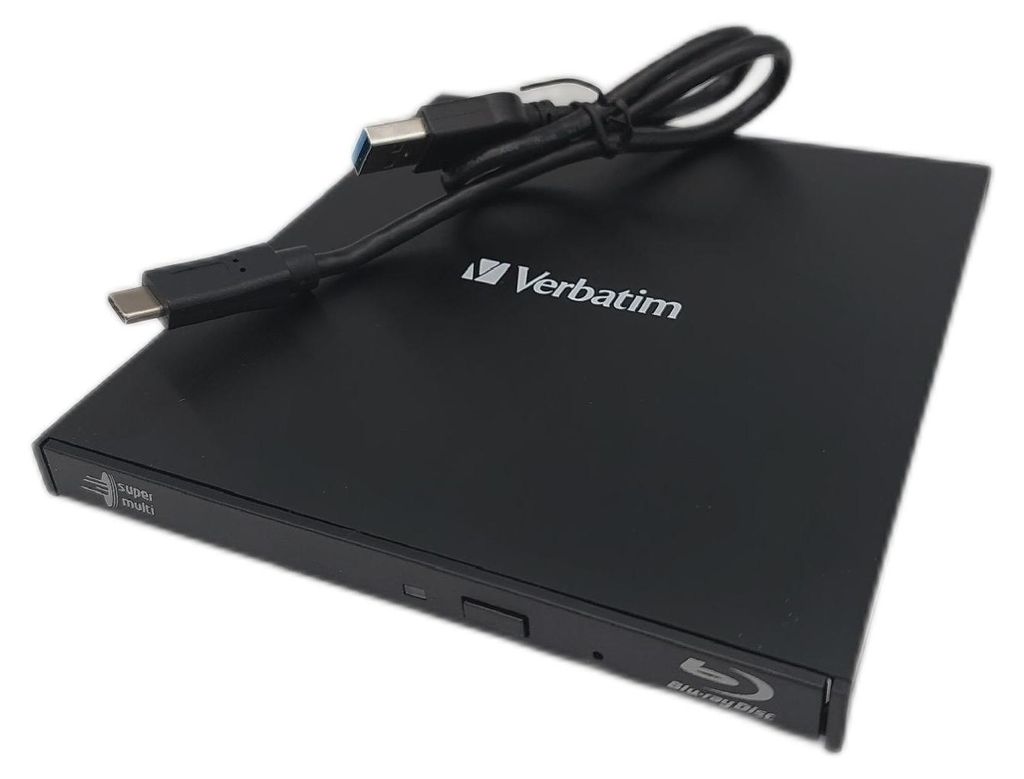 Verbatim Slimline Blu-ray Writer USB 3.1 GEN 1 USB-C 43889 Image du produit 
