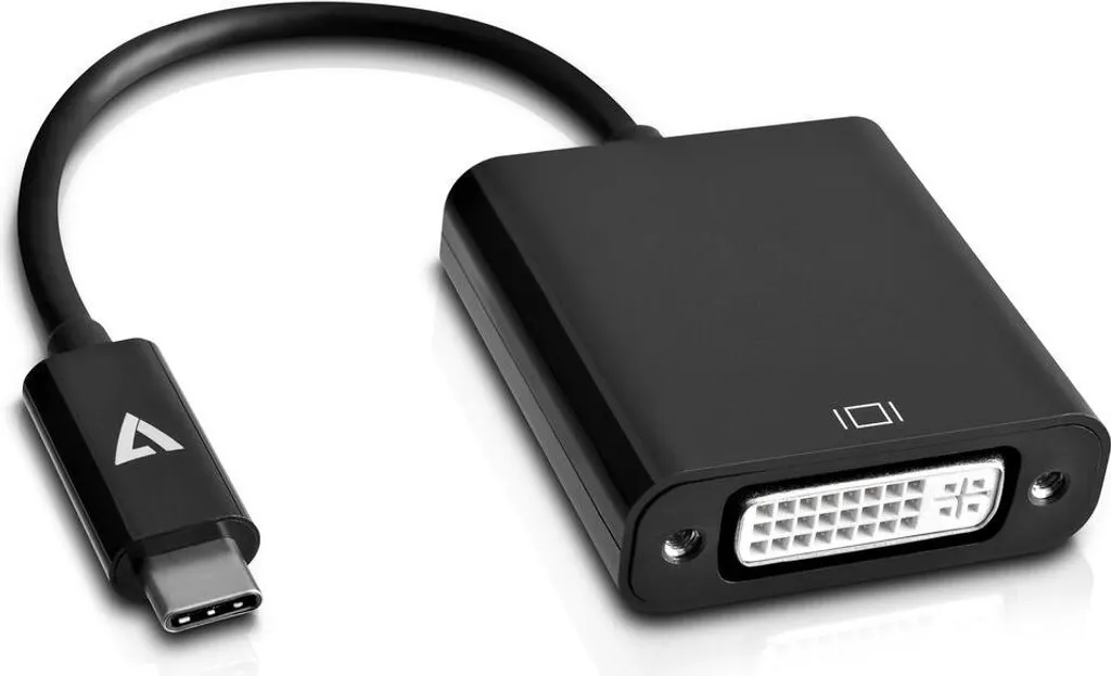 Adaptateur USB-C vers DVI V7 V7UCDVI-BLK-1N - Convertisseur vidéo Full HD