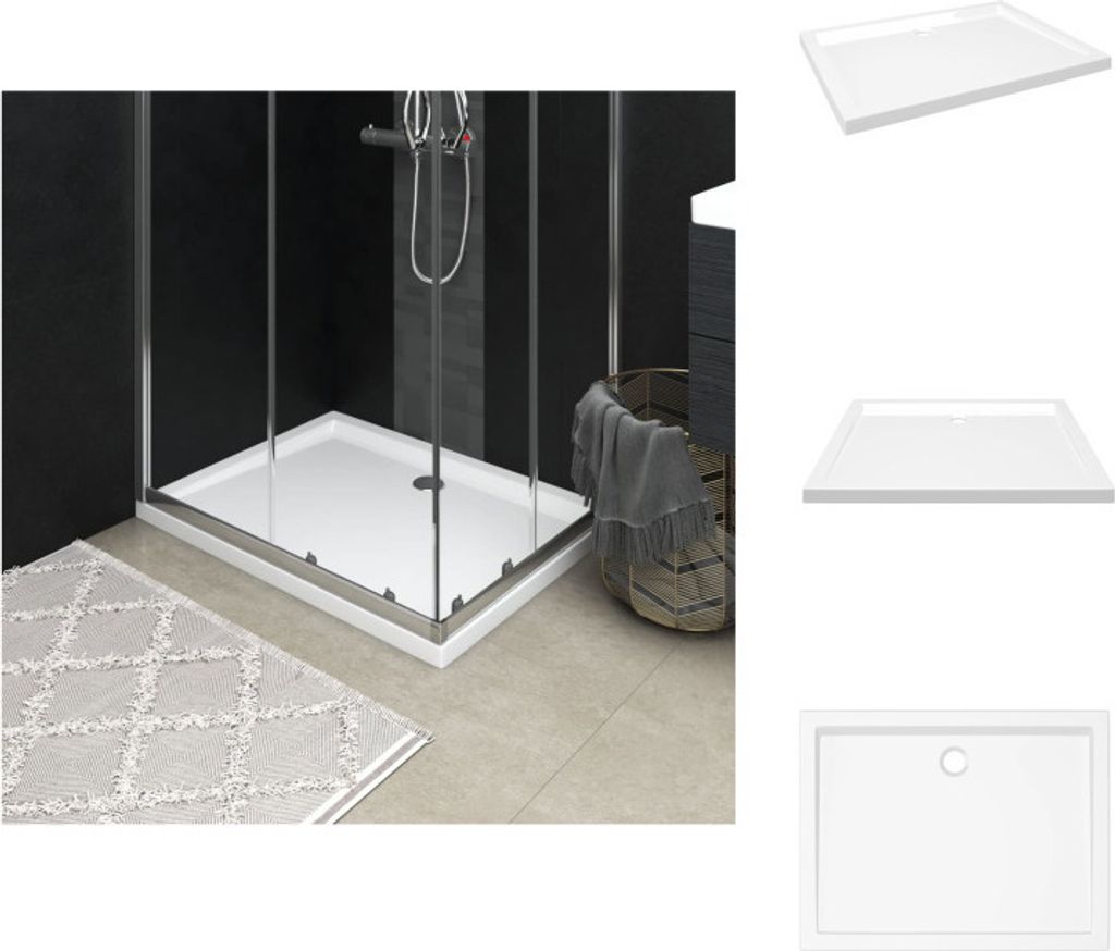 vidaXL Duschtasse ABS Rechteckig 80x100 cm - Duschwannen