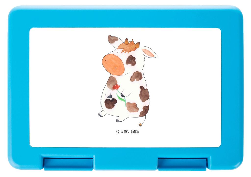 Mr. & Mrs. Panda Snackbox Kuh - Weiß - Geschenk, Brotzeitbox, Hof, Spruch, Kühe, Bentobox, Bauernhof, Bento Box, Butterbrotdose, Milch, Lunchbox