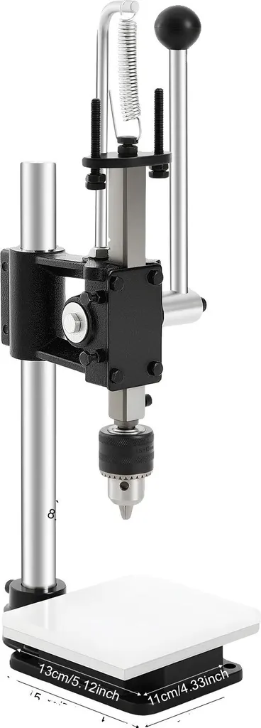 Poinçon manuel robuste noir hauteur ajustable 200mm pour artisanat