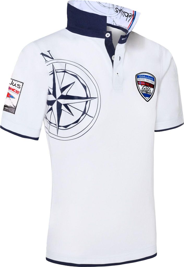Nebulus Poloshirt EGERSUND Herren, Shirt, Sweatshirt, Polo, Q2068 - Herren, weiß, L