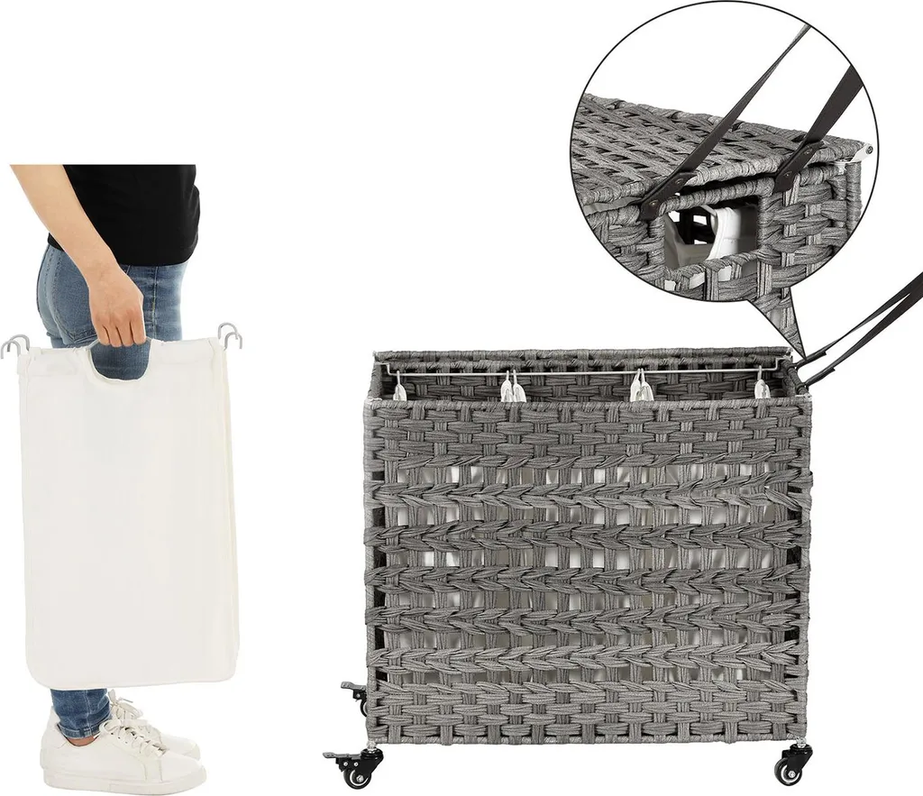 Panier à linge 3 compartiments pour trier facilement - Adieu au désordre - 4
