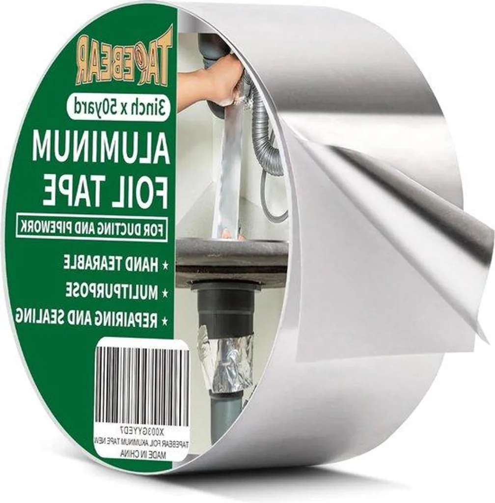 Adhésif aluminium thermique pour isolation et réparation 75mm x 91m
