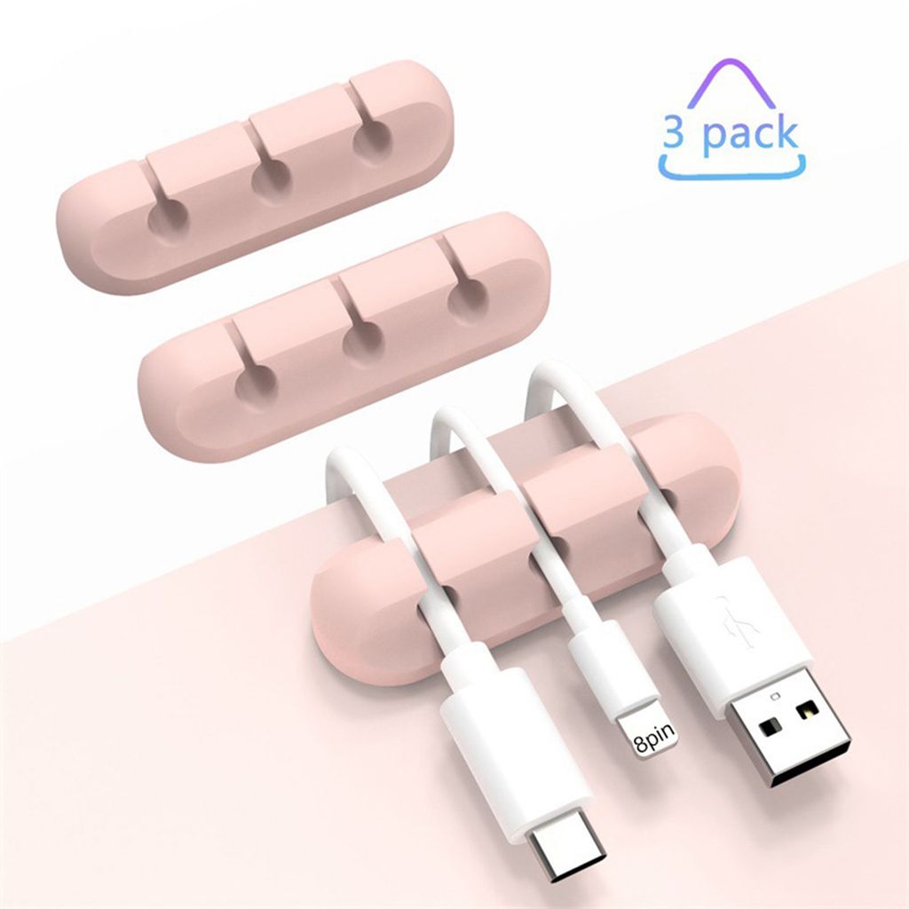 Kabel Organizer Selbstklebender Kabelmanagement Silikon Schreibtisch Ohrhörer-Clip-Kabelhalter für Zuhause