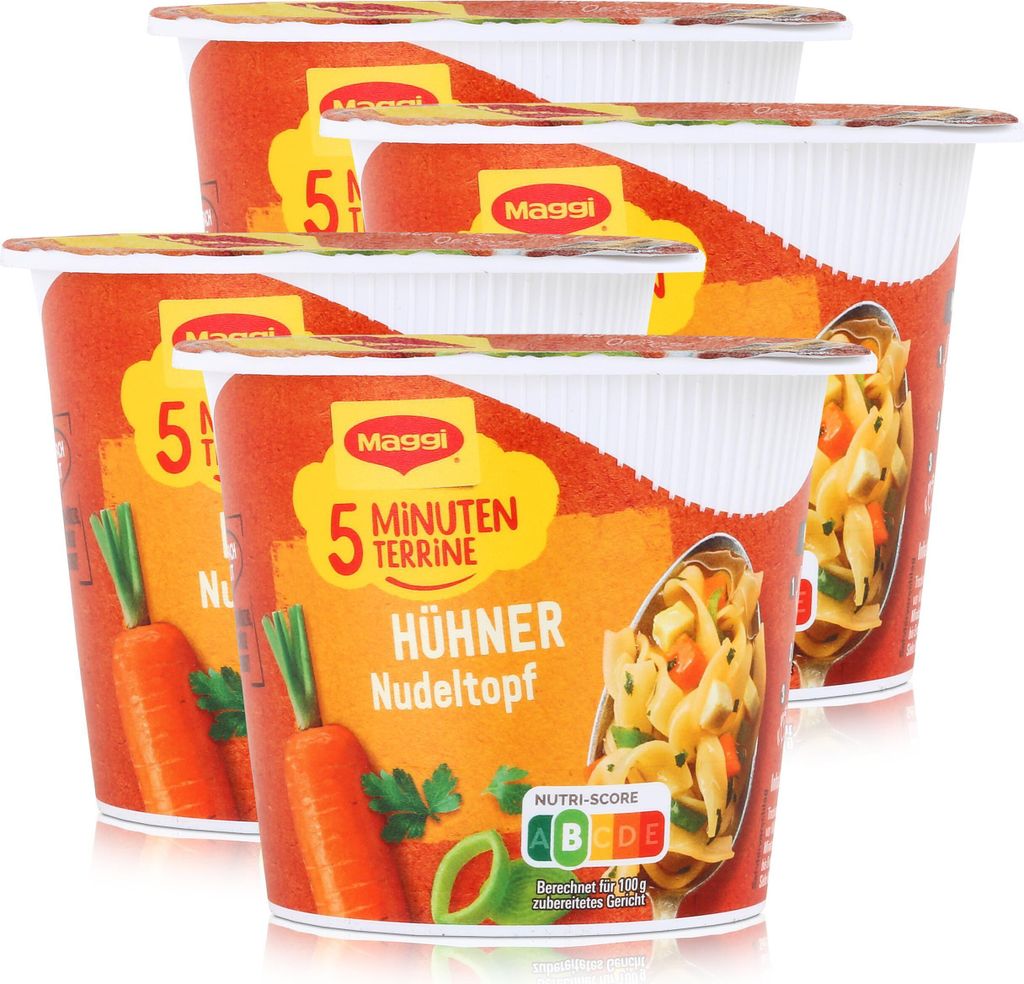 Maggi 5 Minuten Terrine Hühner Nudeltopf 41g (4er Pack)