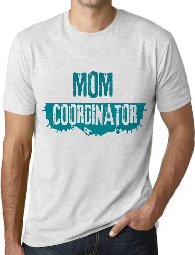 Herren Grafik T-Shirt Mama-Koordinatorin – Mom Coordinator – Öko-Verantwortlich Vintage Jahrgang Kurzarm Lustige Druck Geburtstag Geschenk Mann