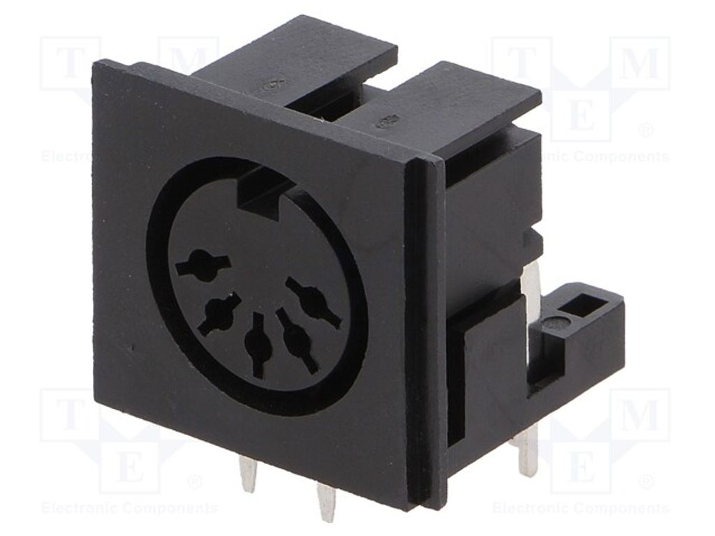 1x Buchse 0105 05 DIN-Steckverbinder DIN PIN: 5 mit 90°-Winkel System: 180° weich