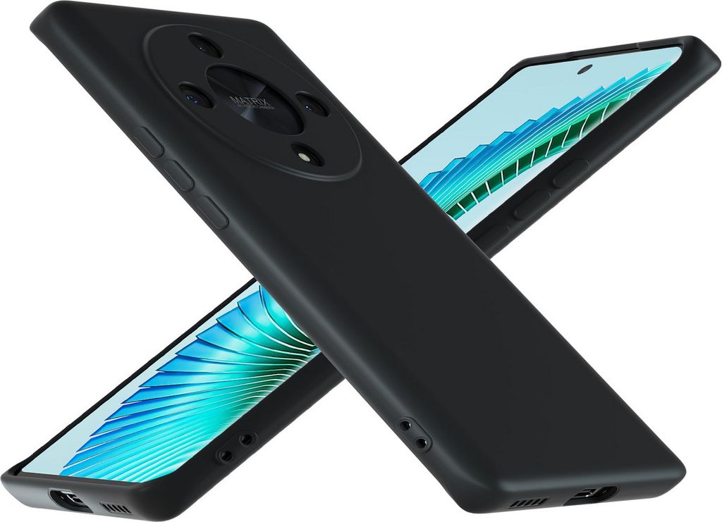 Für Honor Magic 6 Lite Silikon TPU Schutz Handy Hülle Tasche Case Cover Schwarz