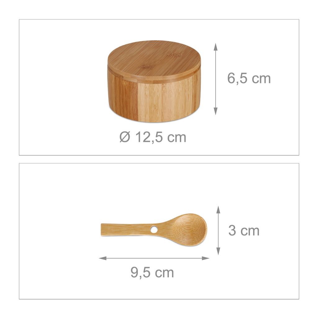 Schwarze Porzellan-Gewürzdosen Mit Holzdeckel – 3er Set Inkl. Löffel & Tablett, Modernes Design