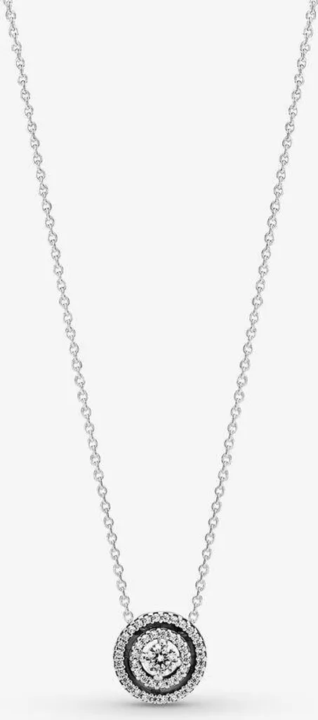 Collier Femme Pandora en Argent et Pendentif Couronne Double 45 cm