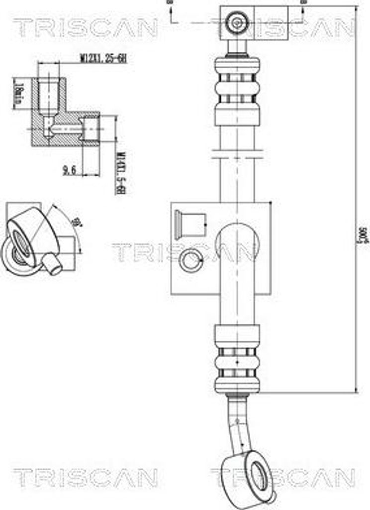 TRISCAN 8516 14002 Servoleitung für NISSAN ALMERA II Hatchback (N16) von Hydraulikpumpe nach Lenkgetriebe