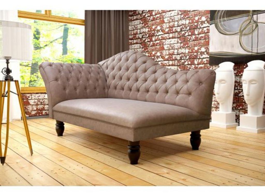 Chaiselongues Chesterfield Liege Ottomane Chaise Sofa Couch - Polster HARTFORD