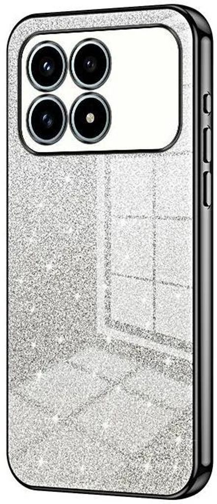 Glitzer Hülle für Xiaomi Poco F8 Pro - Phonesta Crystal Sparkle Silikon Back Cover - Schwarz