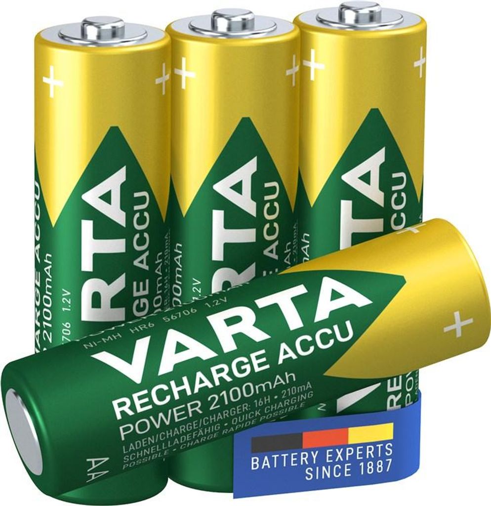 Varta - Batterie wiederaufladbar AA 2100MAH R2USE | Blasen Sie ein 4 -Stück | 10 Stück