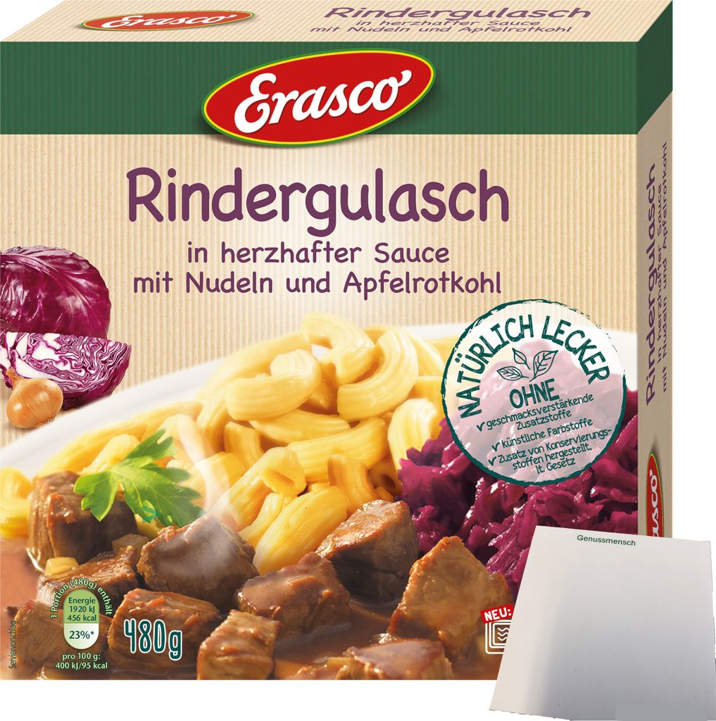 Erasco Menü Rindergulasch (480g Packung) + usy Block Produktbild 