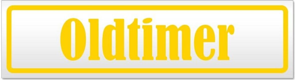 Kiwistar Oldtimer Magnetschild Schild magnetisch - 30cm Gelb - Magnetfolie für Auto PKW Kfz