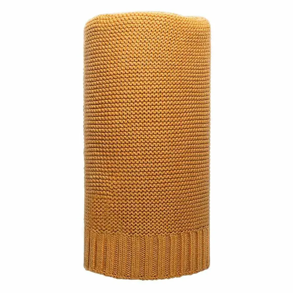 Couverture bambou NEW BABY 100x80 cm moutarde anti-transpiration