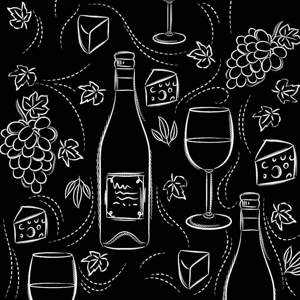 20 Servietten Wine and Cheese 33x33cm Produktbild 