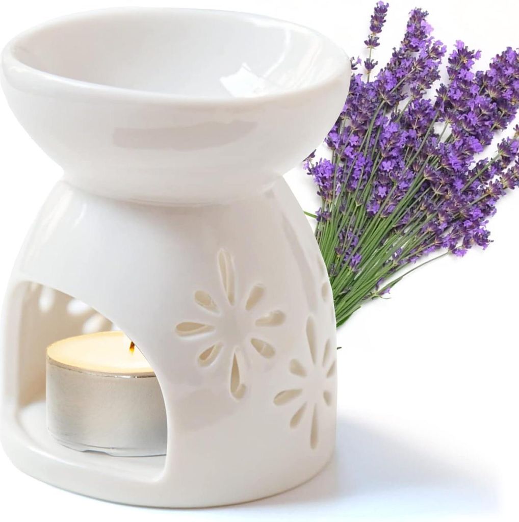 Keramik Duftlampe Räuchergefäß Aroma Diffuser Teelichthalter Öl Brenner Aromalampe Alles fürs Weihnachtsessen Festliche Atmosphäre schaffen
