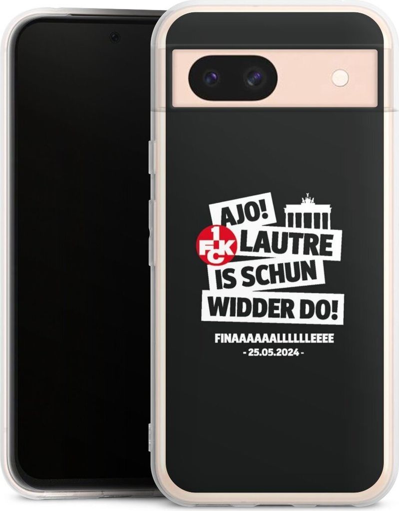 DeinDesign Handyhülle für Google Pixel 8a Silikon Hülle Case Smartphone Schutzhülle 1. FC Kaiserslautern 1. FCK Pokal Finale 2024