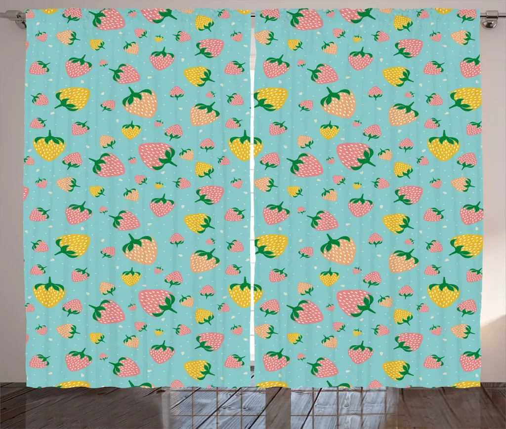 Rideau décoratif fraise Seafoam 280x225 cm avec système de fixation